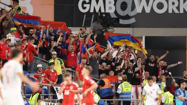 Armenia fans celebrate