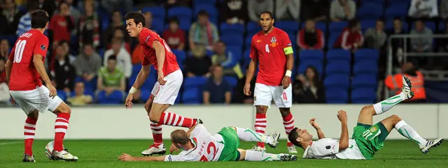 Wales against Bulgaria in 2010