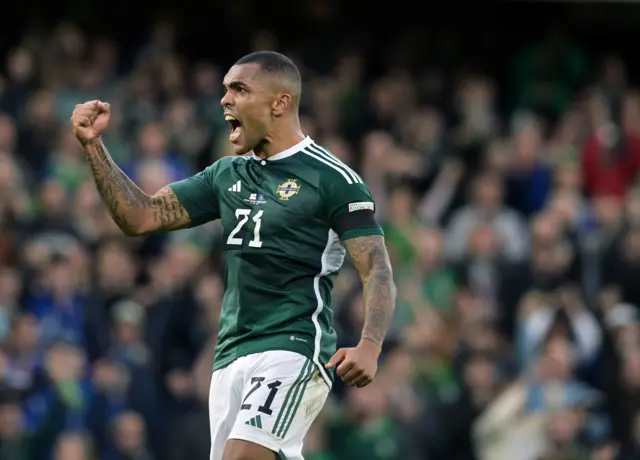 Josh Magennis in action for Northern Ireland