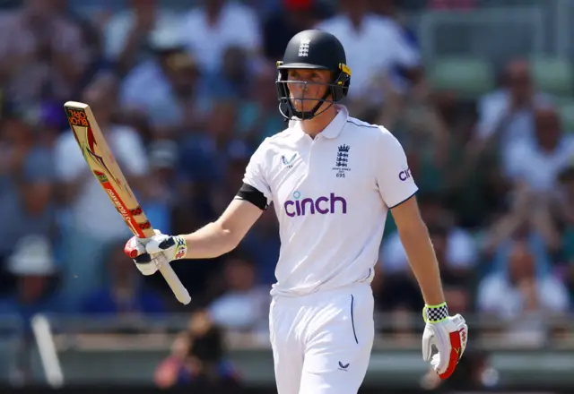 England's Zak Crawley celebrates