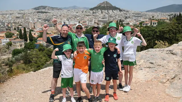 Irish fans in Athens