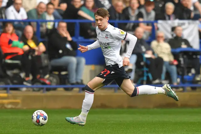 Conor Bradley in action for Bolton