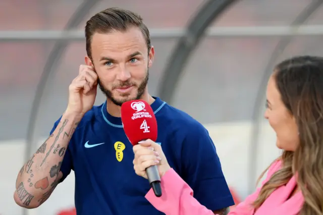 James Maddison conducts an interview