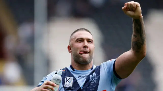 Curtis Sironen celebrates