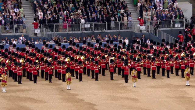 National Anthem played by soldiers