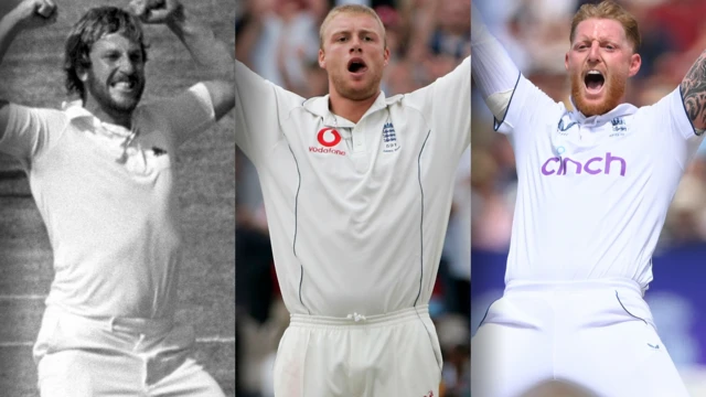 Ian Botham, Andrew Flintoff and Ben Stokes