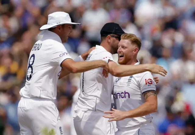 Ben Stokes celebrates a wicket in the Ashes