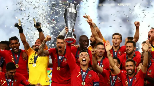 Portugal celebrate Nations League title