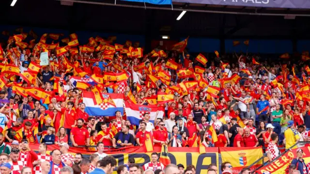 Spain fans at Nations League final