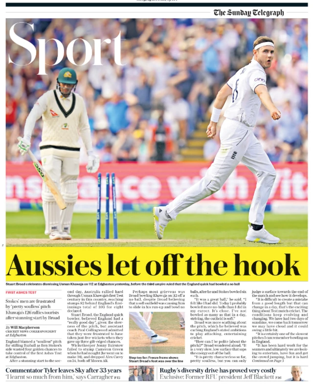 The Telegraph back page