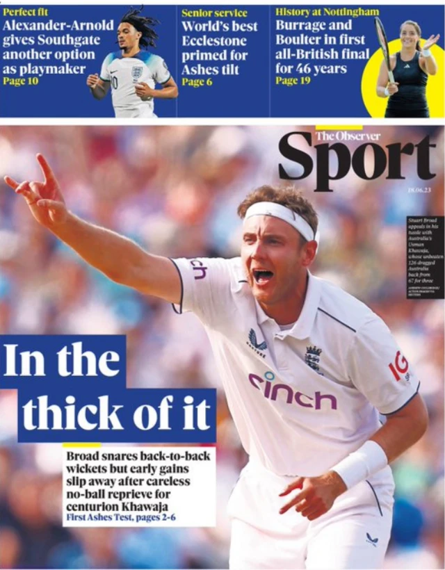 The Observer back page