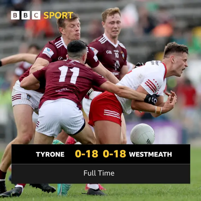 Tyrone 0-18 Westmeath 0-18 (FT)