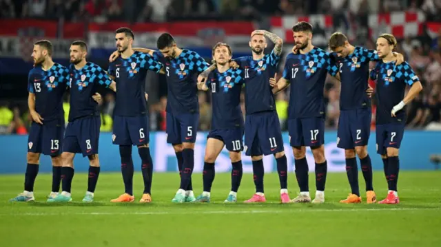 Croatia players after the game