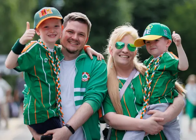 Republic of Ireland fans in Dublin