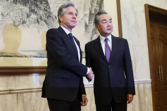 Antony Blinken and Wang Yi