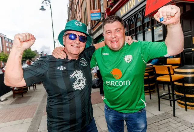 Republic of Ireland fans in Dublin