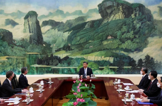 Antony Blinken met President Xi Jinping at the Great Hall of the People