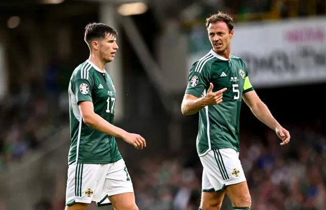 Paddy McNair and Jonny Evans