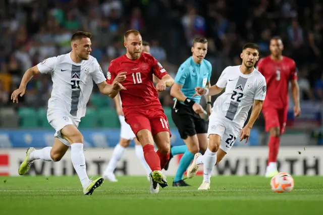 Christian Eriksen in action for Denmark