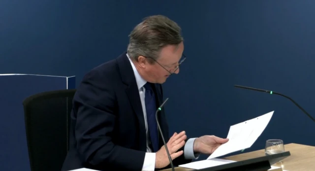 David Cameron at Covid Inquiry