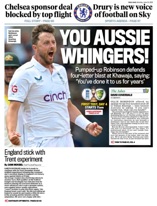 Mail back page