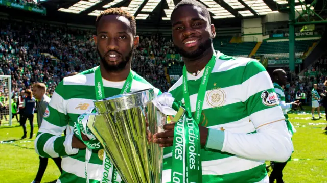 Moussa Dembele, left, and Odsonne Edouard, right, were fantastic Celtic additions during Brendan Rodgers' first spell