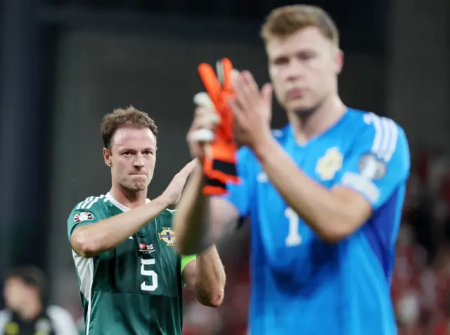 Jonny Evans and Bailey Peacock-Farrell