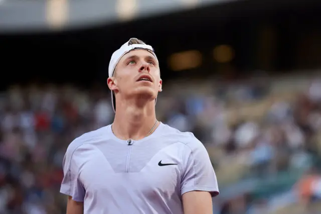 Denis Shapovalov looks to the sky wistfully