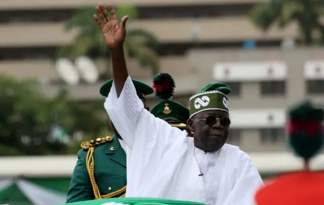 Nigeria President-elect Bola Ahmed Tinubu arrives to attend swearing-in ceremony at Eagle Square venue in the capital, Abuja, Nigeria on May 29, 2023