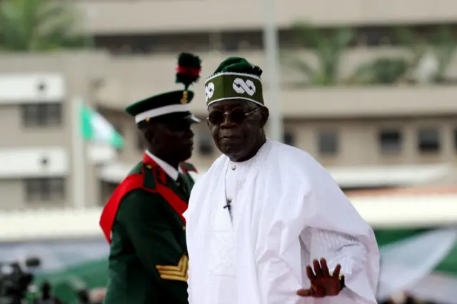 Nigeria President-elect Bola Ahmed Tinubu arrives to attend swearing-in ceremony at Eagle Square venue in the capital, Abuja, Nigeria on May 29, 2023.