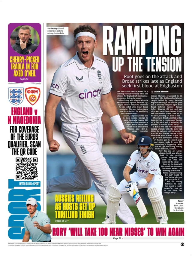 Metro back page