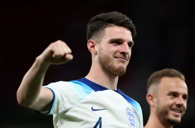 England midfielder Declan Rice