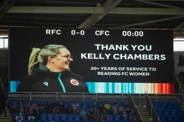 Thank you message to Kelly Chambers at Reading