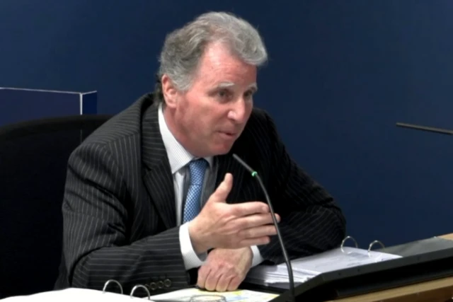 Oliver Letwin answers questions at the Covid-19 inquiry