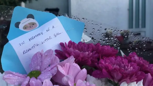 Flowers outside the house where Nadia lived