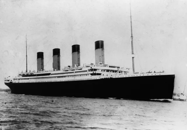 The RMS Titanic, departing Southampton on 10 April 1912