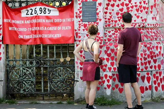 Covid memorial wall