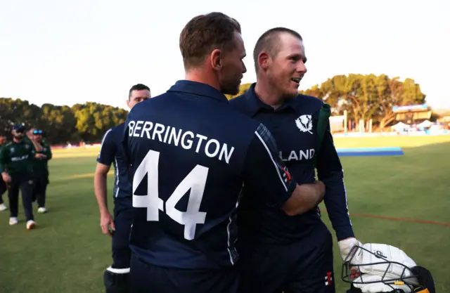 Berrington hugs Leask