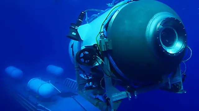 The Titan submersible underwater.