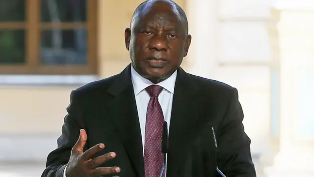 South African President  Cyril Ramaphosa pictured on 16 June 2023