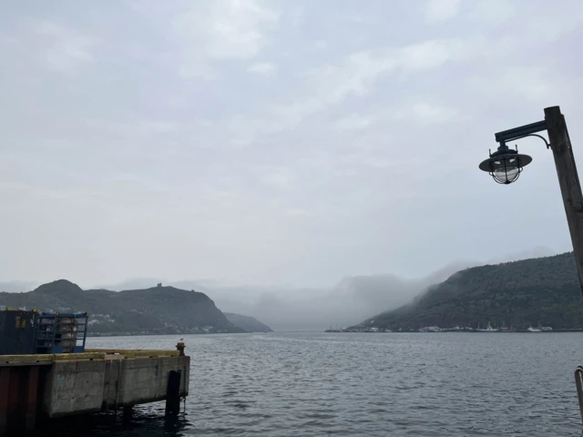 St John's with fog rolling in