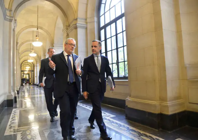 Sir Charlie Bean (left) with former BoE governor Mark Carney