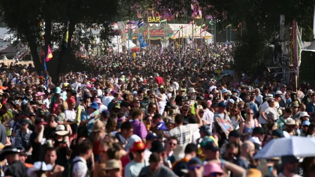 Crowds at Glastonbury