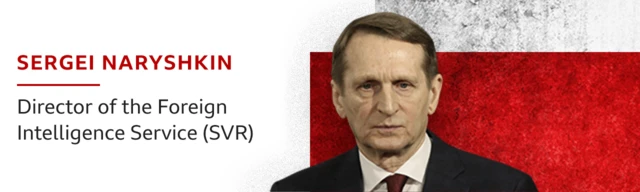 Director of the Foreign Intelligence Service (SVR) Sergei Naryshkin