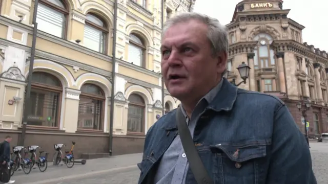 Sergei speaking from a street in Moscow