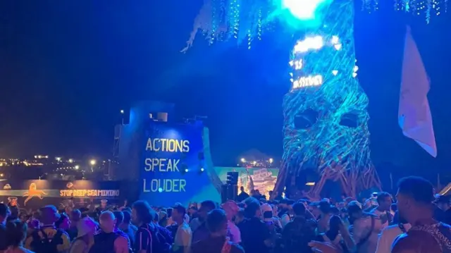 Michigan DJ and producer Seth Troxler plays the Greenpeace stage at Glastonbury