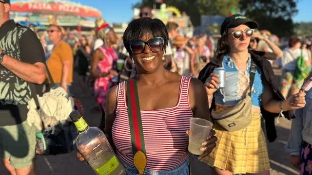 Fesitvalgoer Amanda Cole-Philips watching Lizzo at Glastonbury