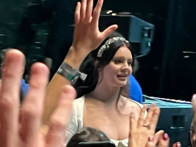 Lana meeting fans in the crowd