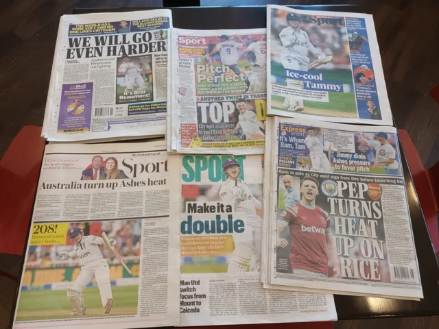 Newspaper back pages