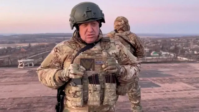 Yevgeny Prigozhin in Ukraine wears army fatiques